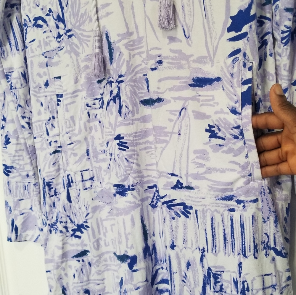 Lilly Pulitzer UPF 50 Ryile Cover Up Hoodied Dress - Picture 6 of 16